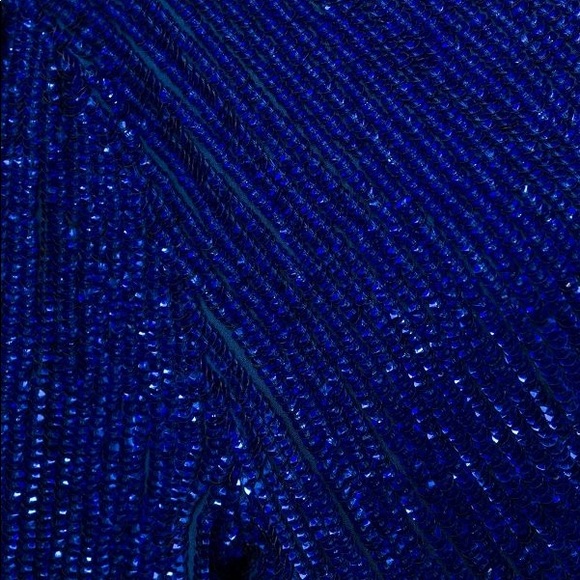 NEW❗️Retrofete Audrey Shimmery Robe Wrap Dress in Royal Blue 💙 - Picture 4 of 12